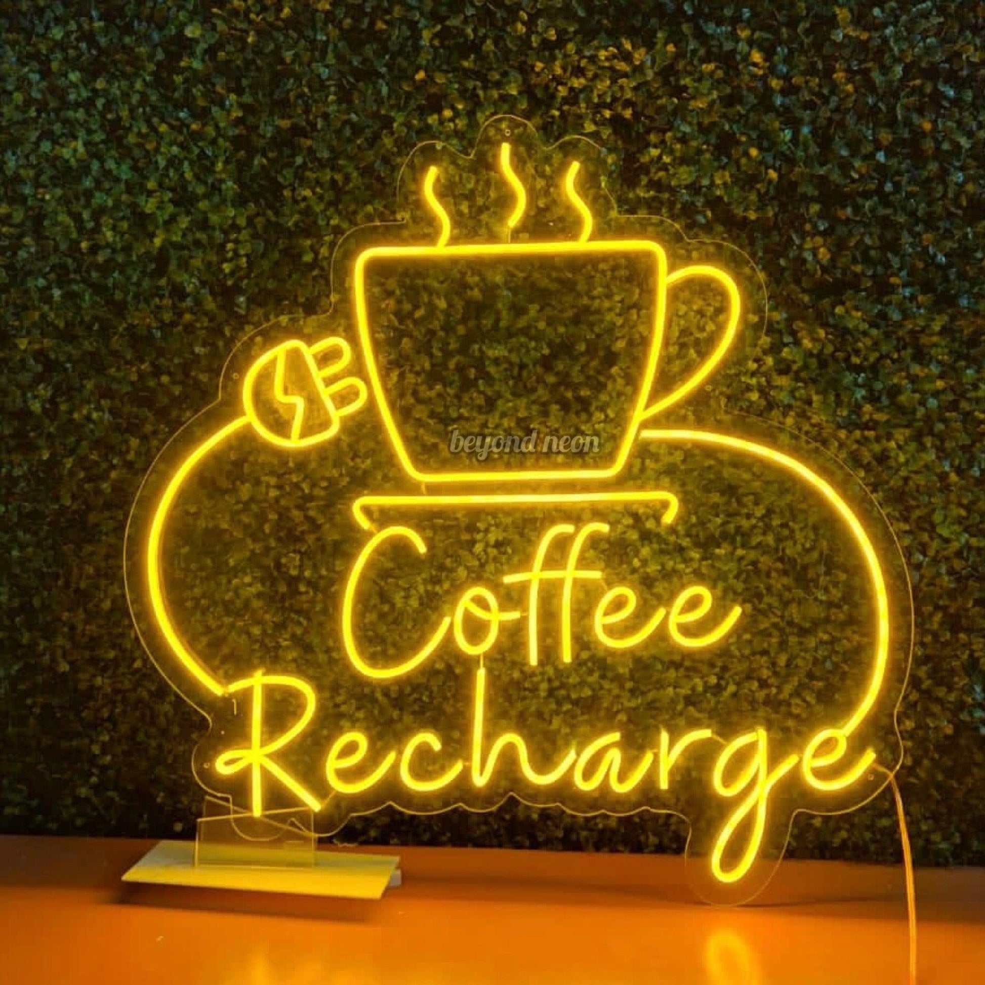 Coffee Recharge Cafe Restaurant Neon Sign – beyond neon