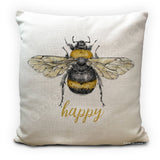 Queen Bee Happy Cushion Cover Home Decor Accessory
