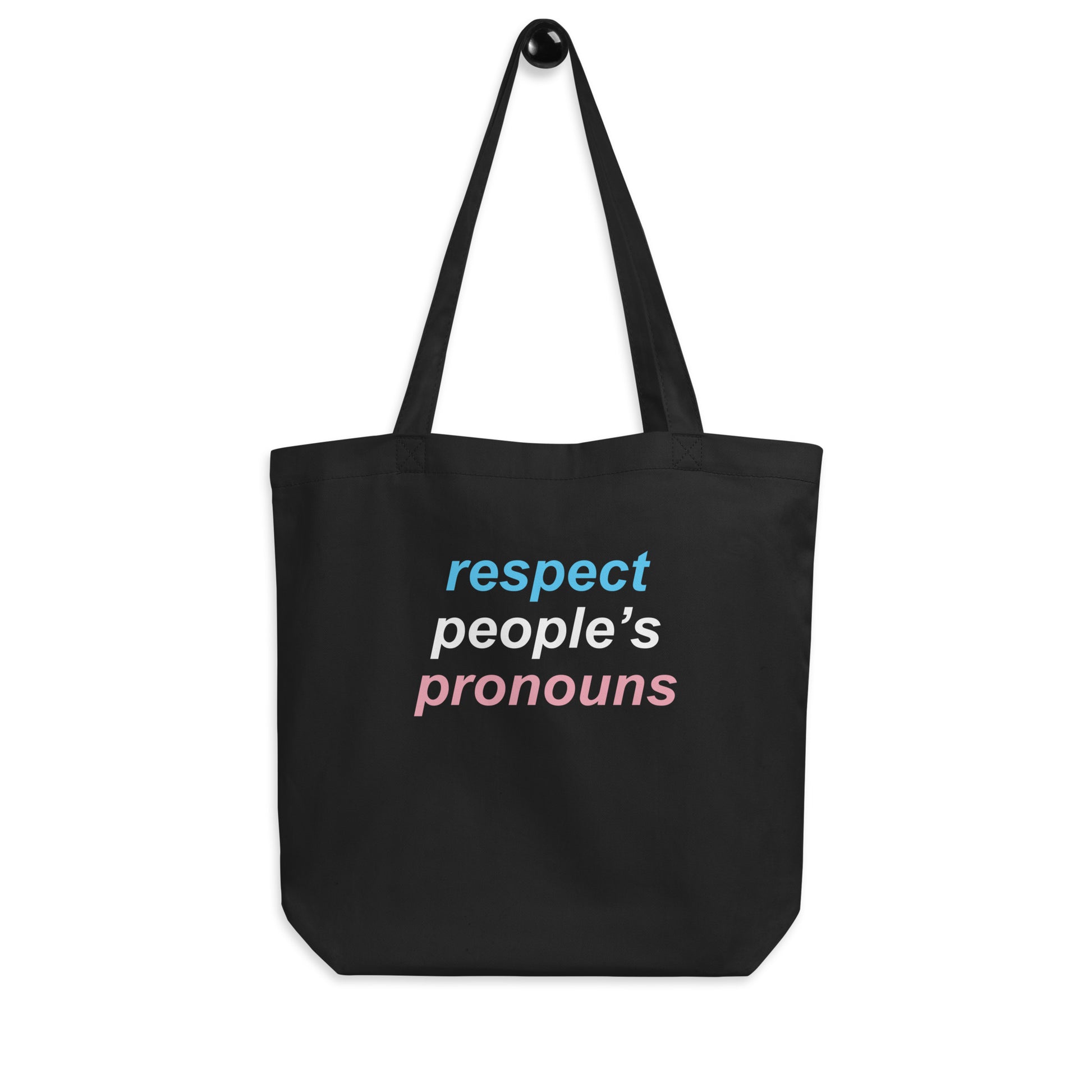 Respect people's Pronouns Organic Cotton Tote Bag-Pride Merch Store