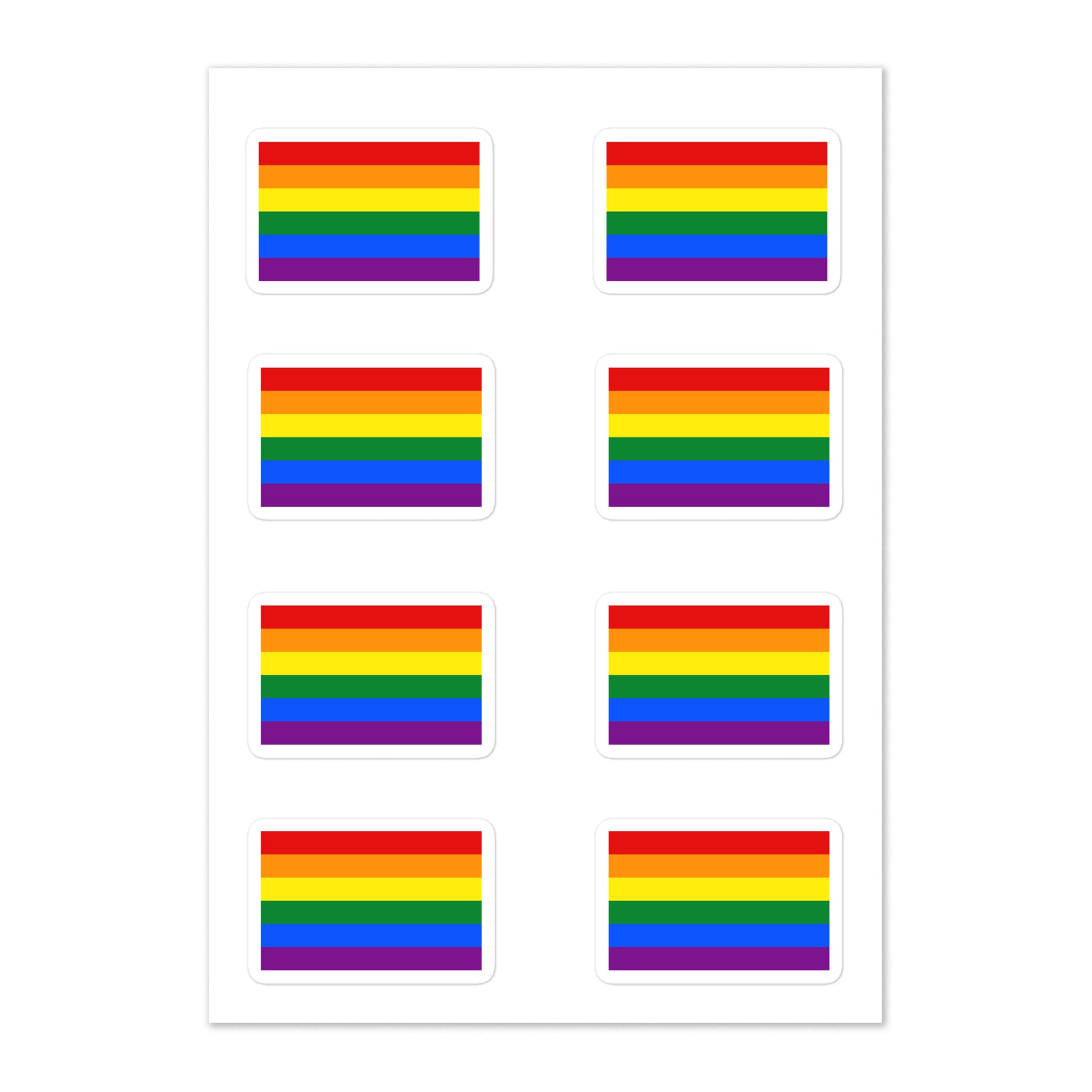 LGBT Gay Rainbow Pride 8 sticker pack Sticker sheet-Pride Merch Store