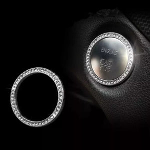 Silver Diamond Push Ring Button - LAROADRAGE