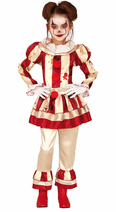 ik lees een boek Lelie Behandeling Striped Clownmeisje - Kostuum voor Kinderen | Festival — Festival  Feestartikelen