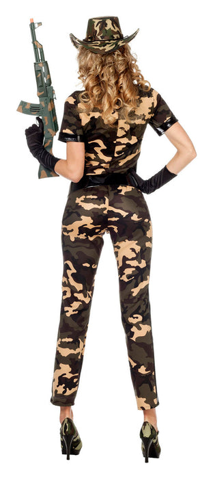 Sporten waar dan ook Voor type Dameskostuum Militair Catsuit - camouflage groen | Festival — Festival  Feestartikelen