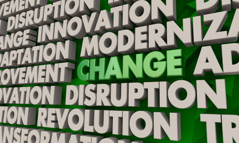 Change, disruption, revolution, innovation, sustainability, future