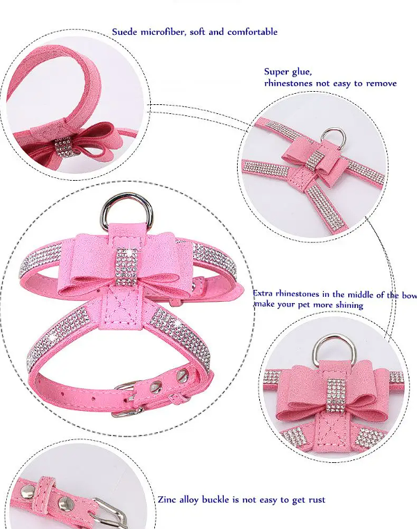 French Bulldog Rhinestone Harness