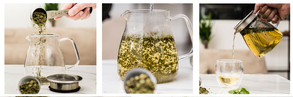 Steps to brewing peppermint loose leaf tea