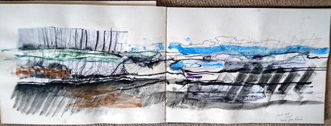 Land into coast | sketchbook | Ruth McDonald