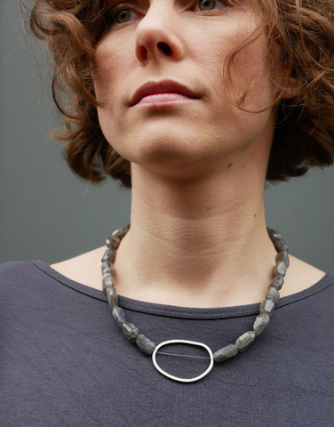 Labradorite pebble necklace | Camilla Long