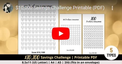 10k savings challenge printable pdf