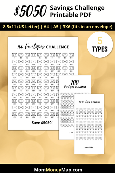 50000 Savings Challenge Printable PDF – Mom Money Map