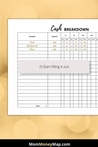 cash envelope breakdown