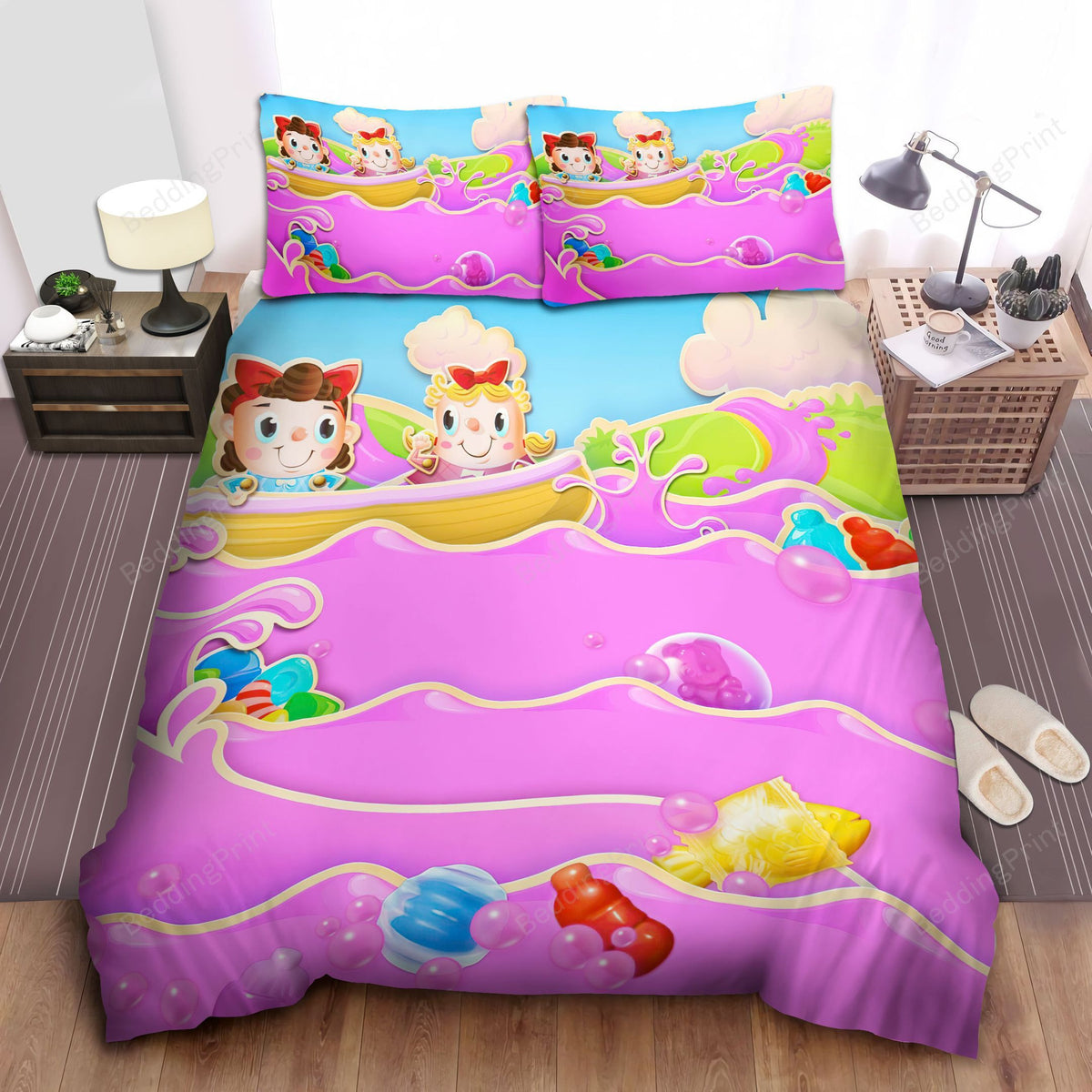 candy crush bed sheet