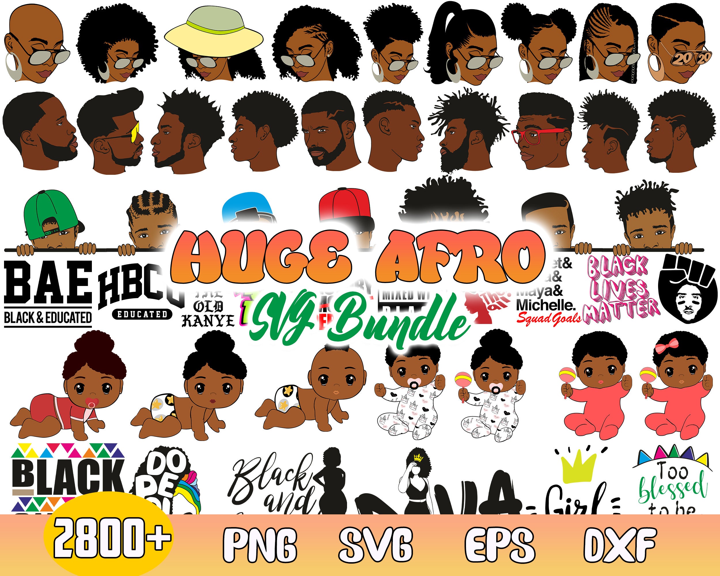 Black Man Svg Man Clipart Black Boy Svg Afro Hair Svg 