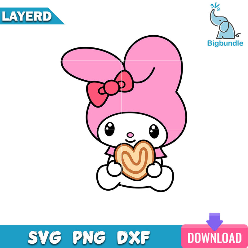 Concha My Melody Svg, Sanrio Svg, Hello Kitty, Instant Download, SG190