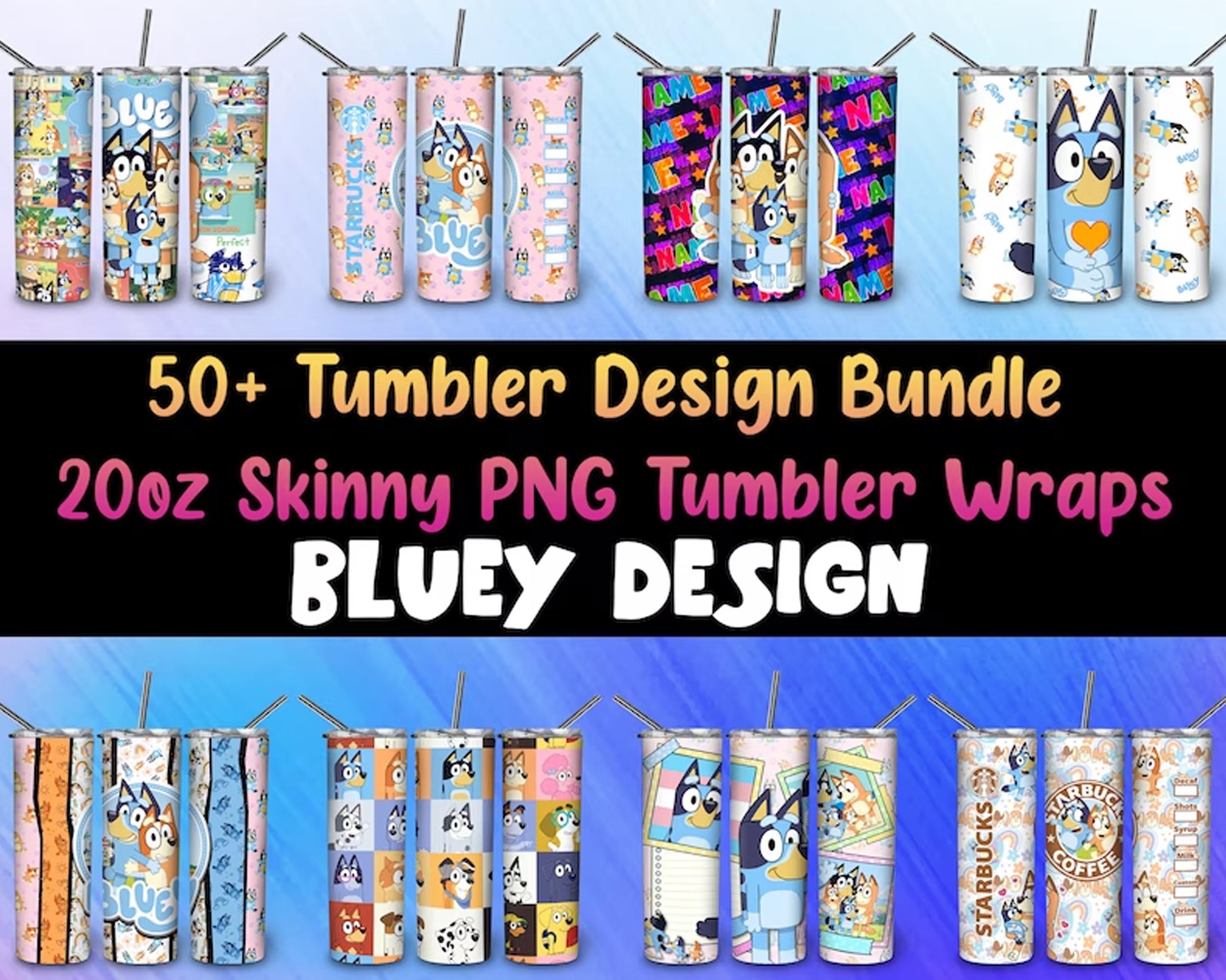 Bluey Flip Top tumbler Design, 12Oz Cup Designs, Instant download