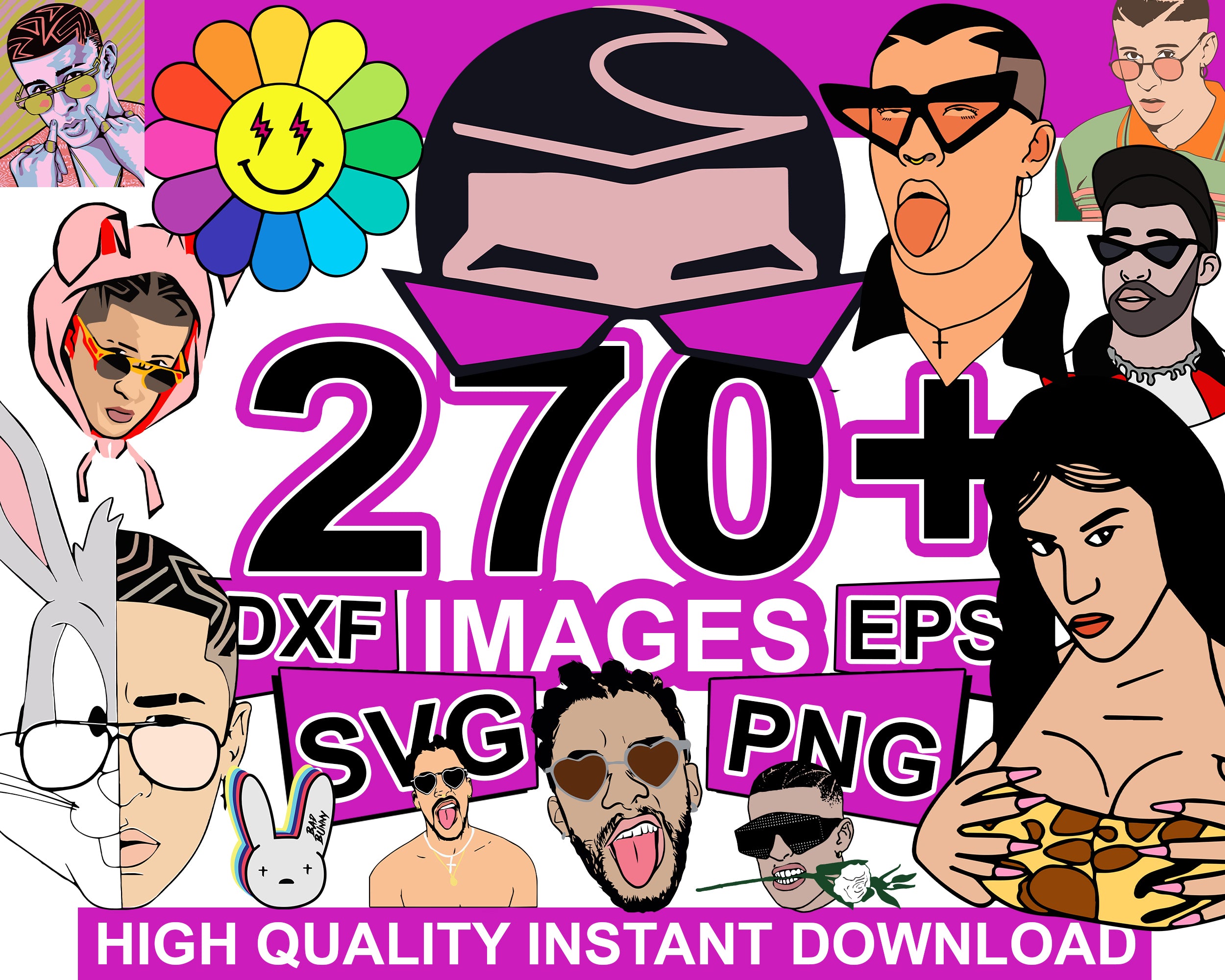 Bad Bunny Dodgers SVG, Bad Bunny SVG DXF EPS PNG