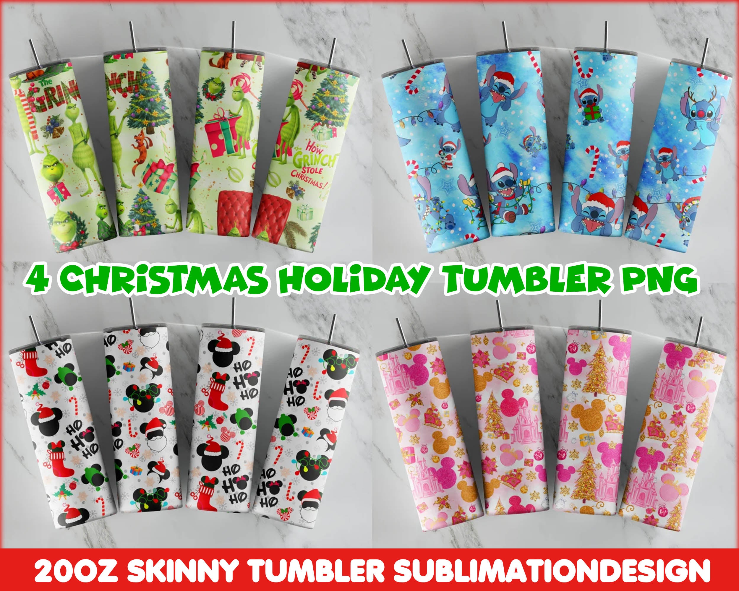 The Grinch Tumbler 20oz Christmas – Designs by Noelly
