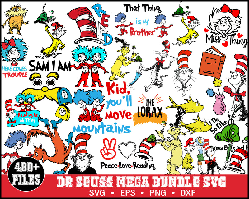 Dr seuss bundle svg - Digital download - Big bundlesvg