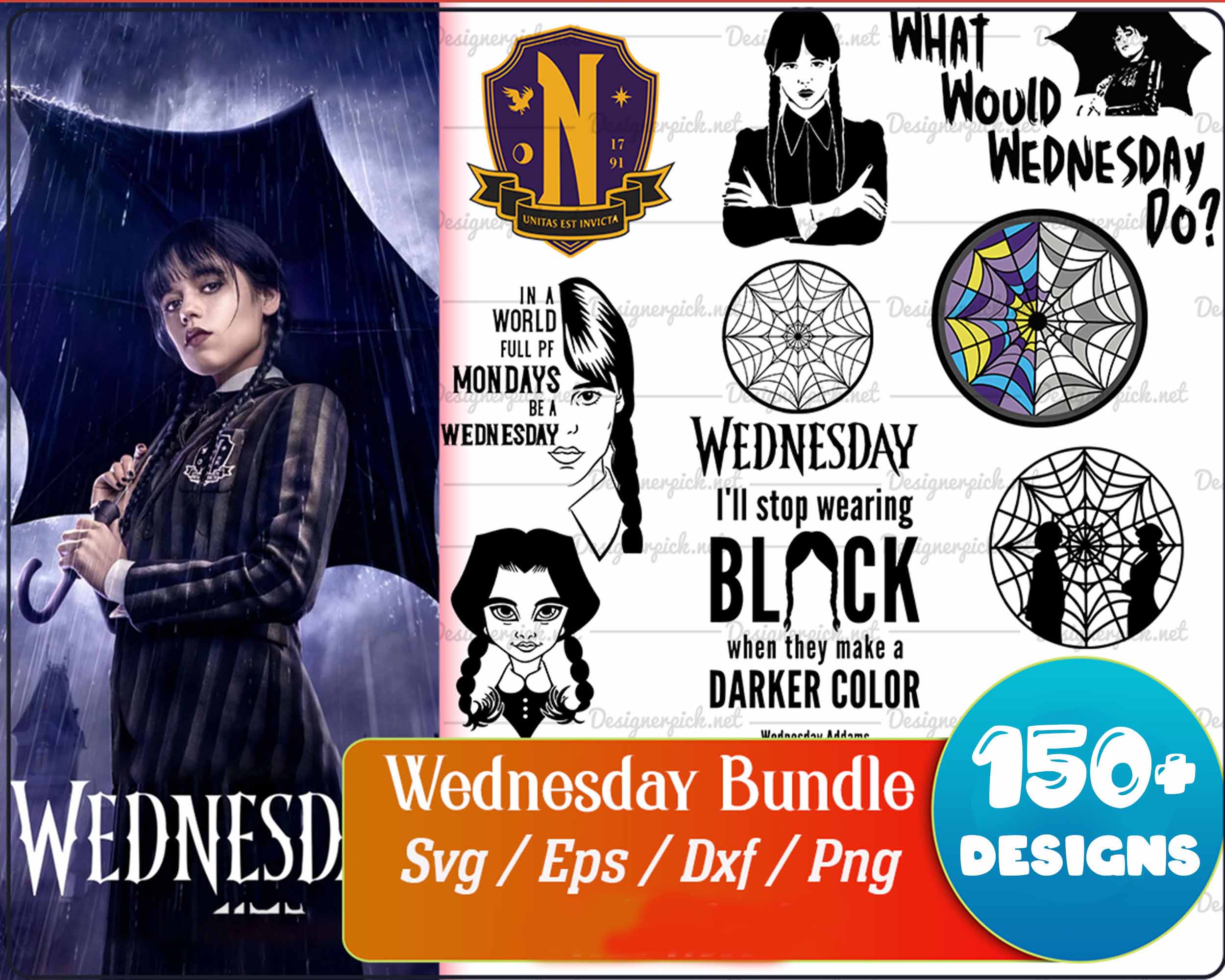 5 file Wednesday Addams bundle PNG, Netflix series bundle PN - Inspire  Uplift