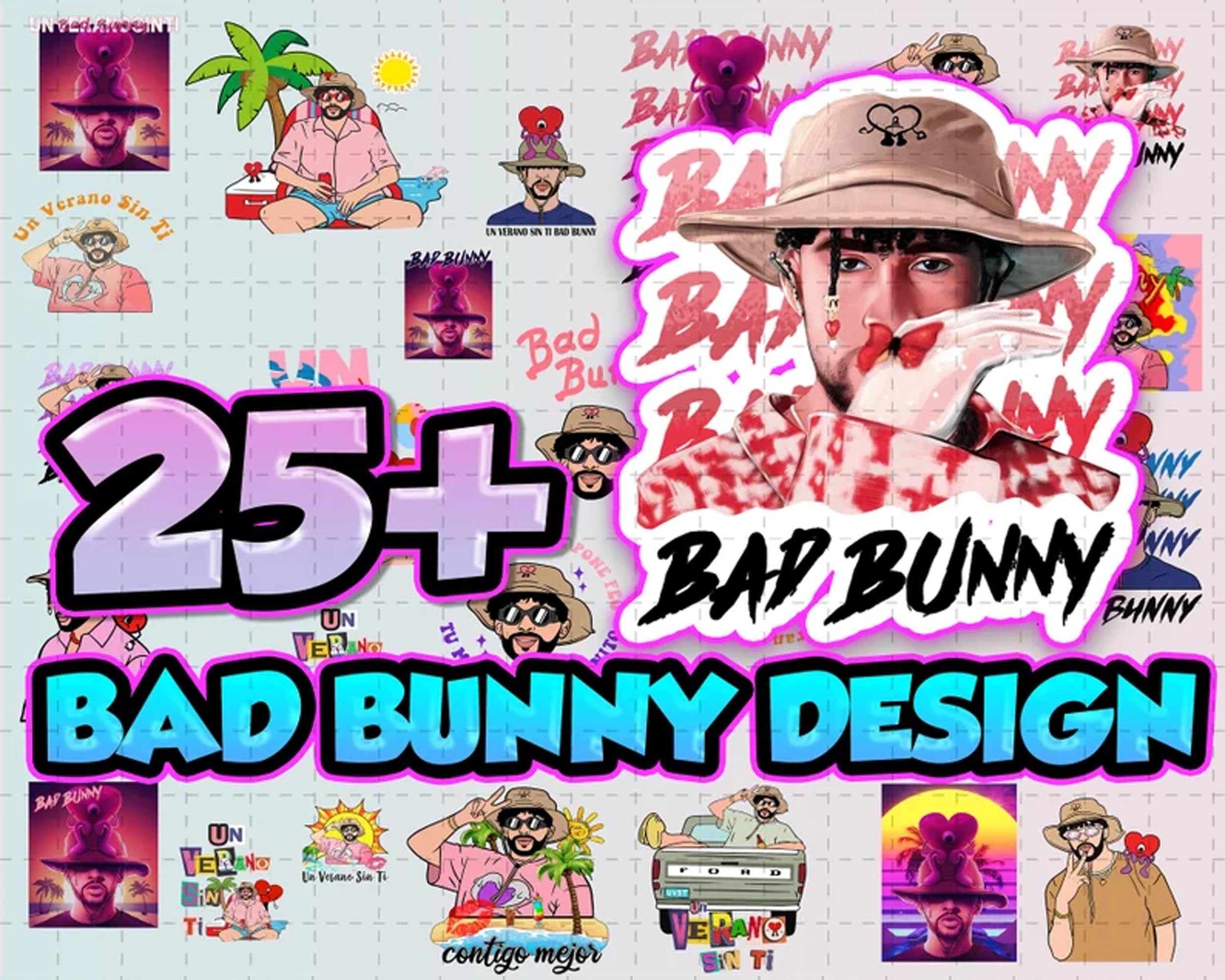 Bad Bunny Pink LA Dodger 20oz Skinny Tumbler Wrap 