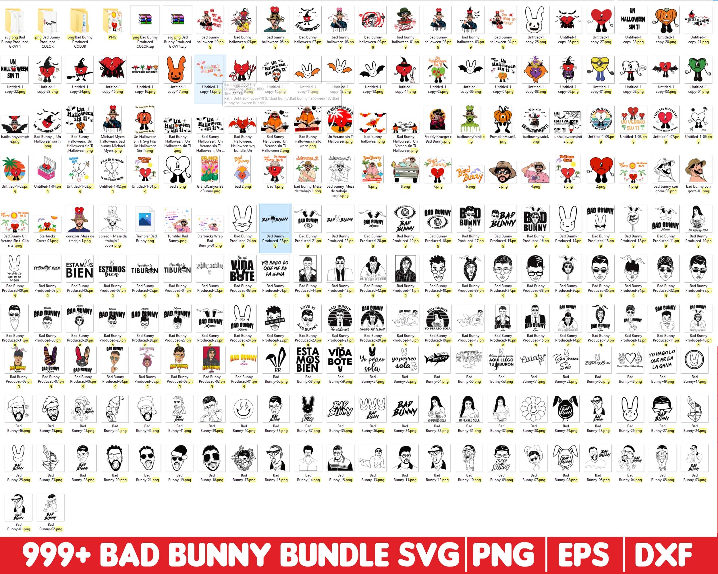 Bad Bunny SVG Bundle (FSD-G3) - Store Free SVG Download