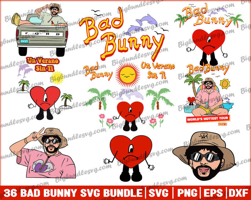 Bad Bunny Svg Bundle Bad Bunny Svg 