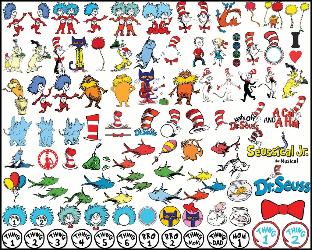 Dr seuss bundle svg - Digital download