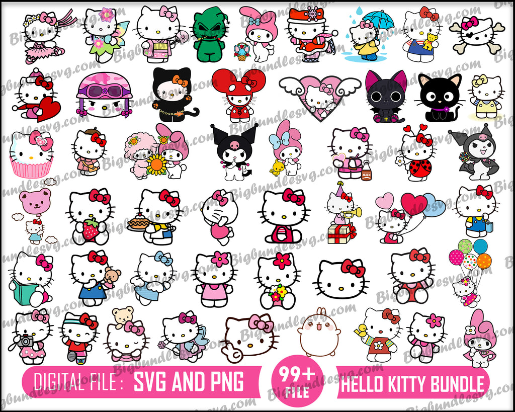 Hello Kitty Svg Bundle Digital Download 2778