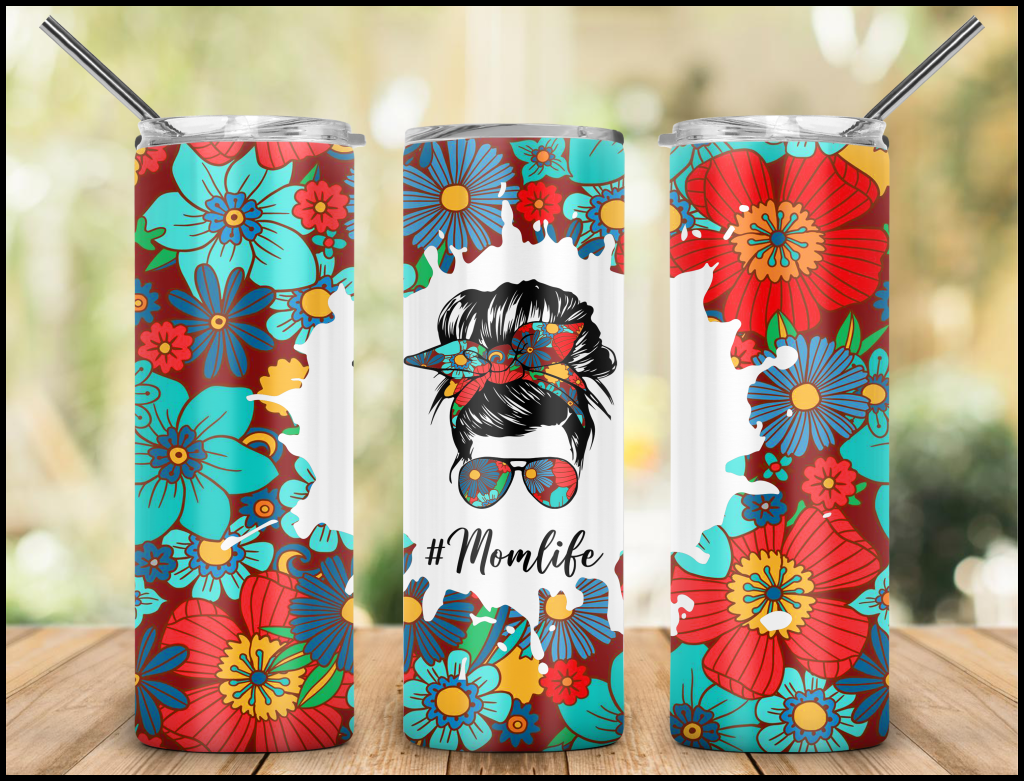 Watercolor Floral 20 oz Skinny Tumbler Wrap, Sublimation PNG, flower tumbler,  mama tumblers, seamless design, skinny tumbler, sublimation tumbler, tumbler  design - MasterBundles