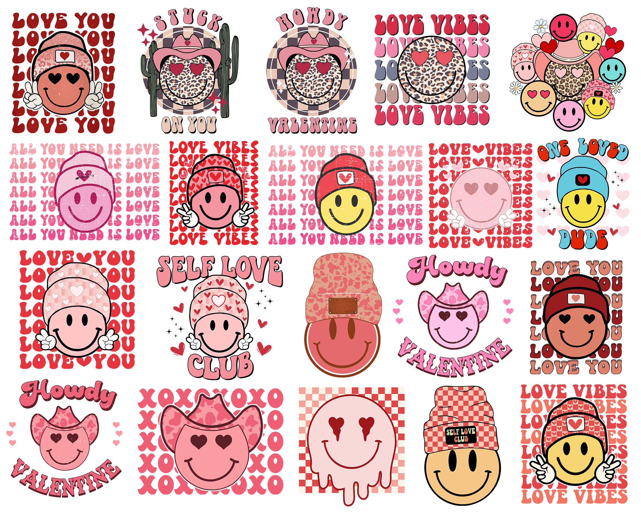 Valentine Stickers Bundle Lineal Color Graphic by titiwancistudio