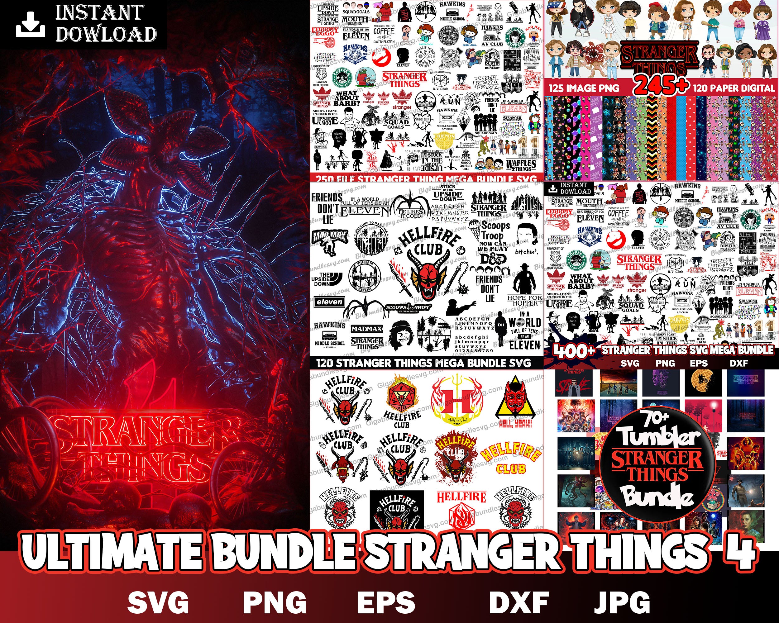 625+ Stranger Things SVG Bundle, Hellfire Club Svg, Stranger Things PN