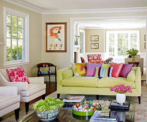eclectic family room decor