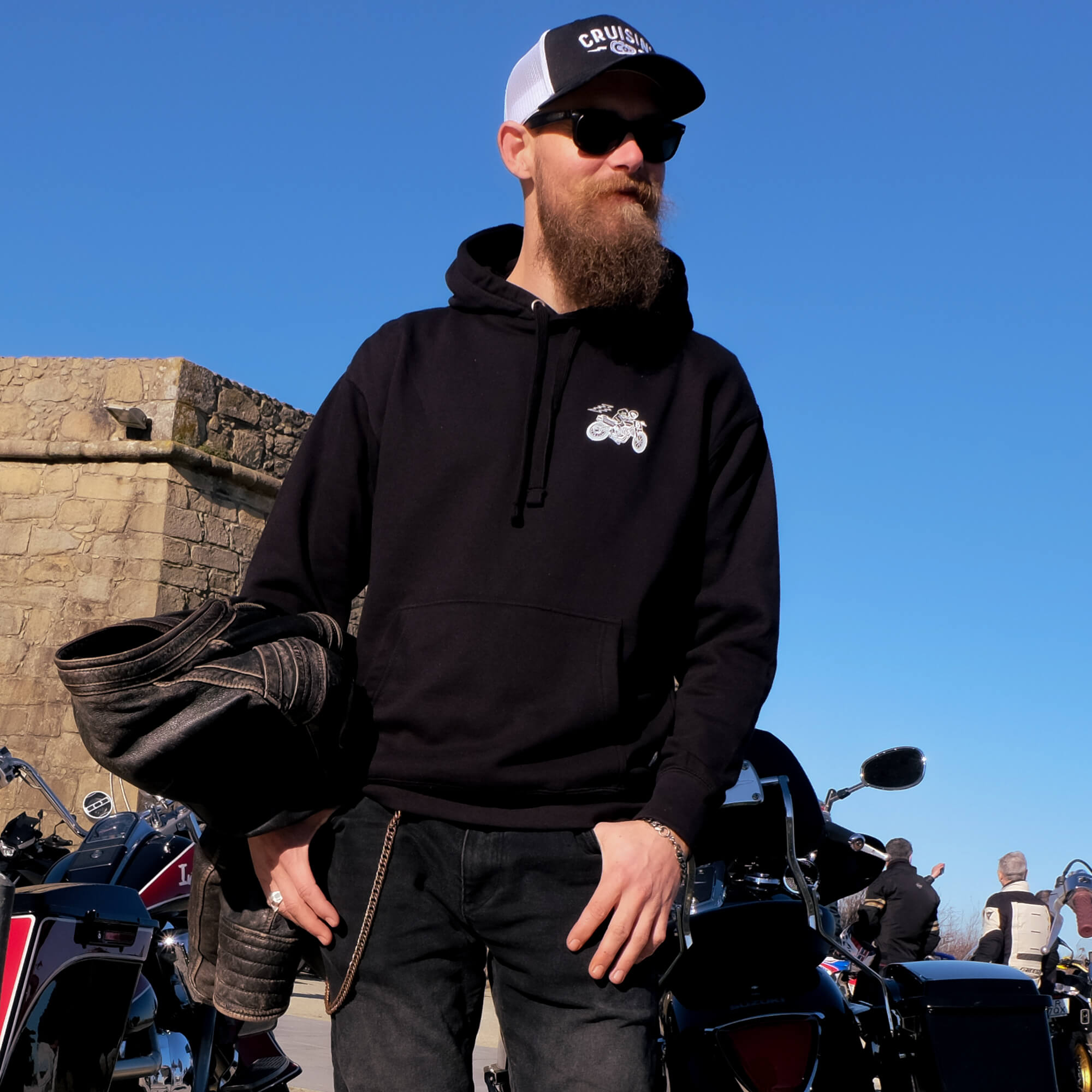 Full Throttle Flat Track Racing premium motorcycle hoodie (black ...
