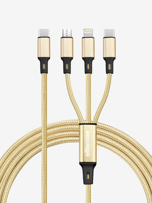 USB-C Gold 3-in-1 Charging Cable - Ellie Rose