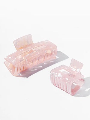 Rose Quartz Claw Clips, Set of 2 - Ellie Rose