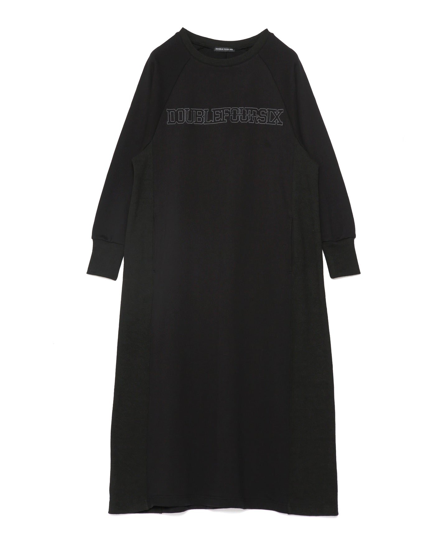 【数量限定商品】446-DOUBLE FOUR SIX- College Block Logo Flare Dress Black