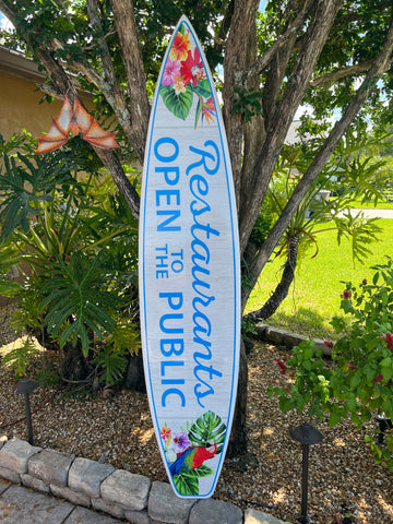 Margaritaville surfboard sign