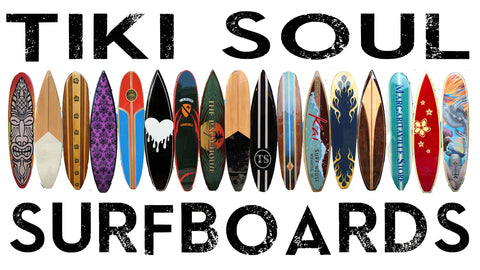 Tiki Soul Decorative Surfboard Wall Art for Coast Beach House Decor