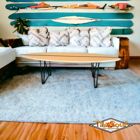 Surf Board Shaped Coffee Table for Living Room