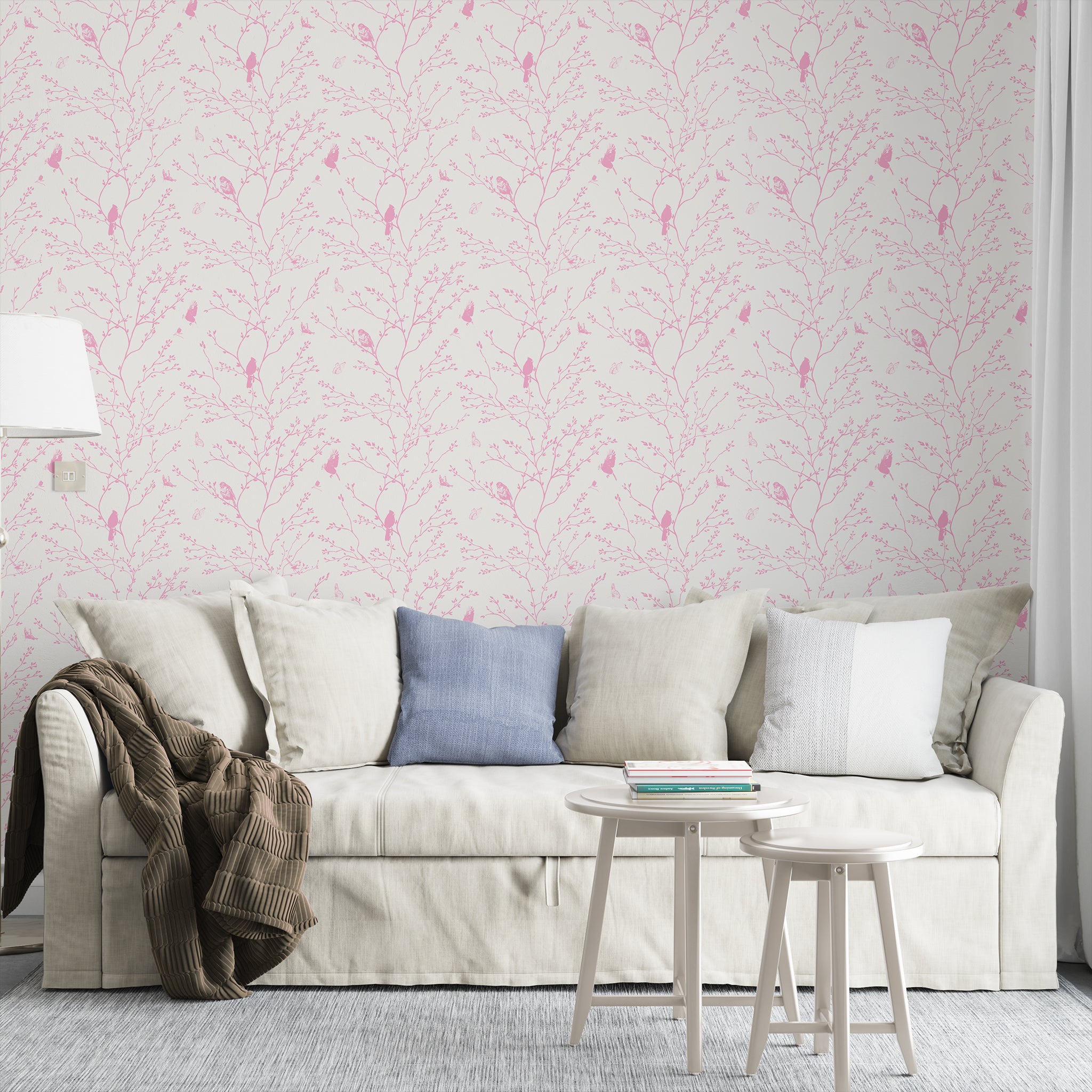 Bubble Gum Pink Fabric Wallpaper and Home Decor  Spoonflower