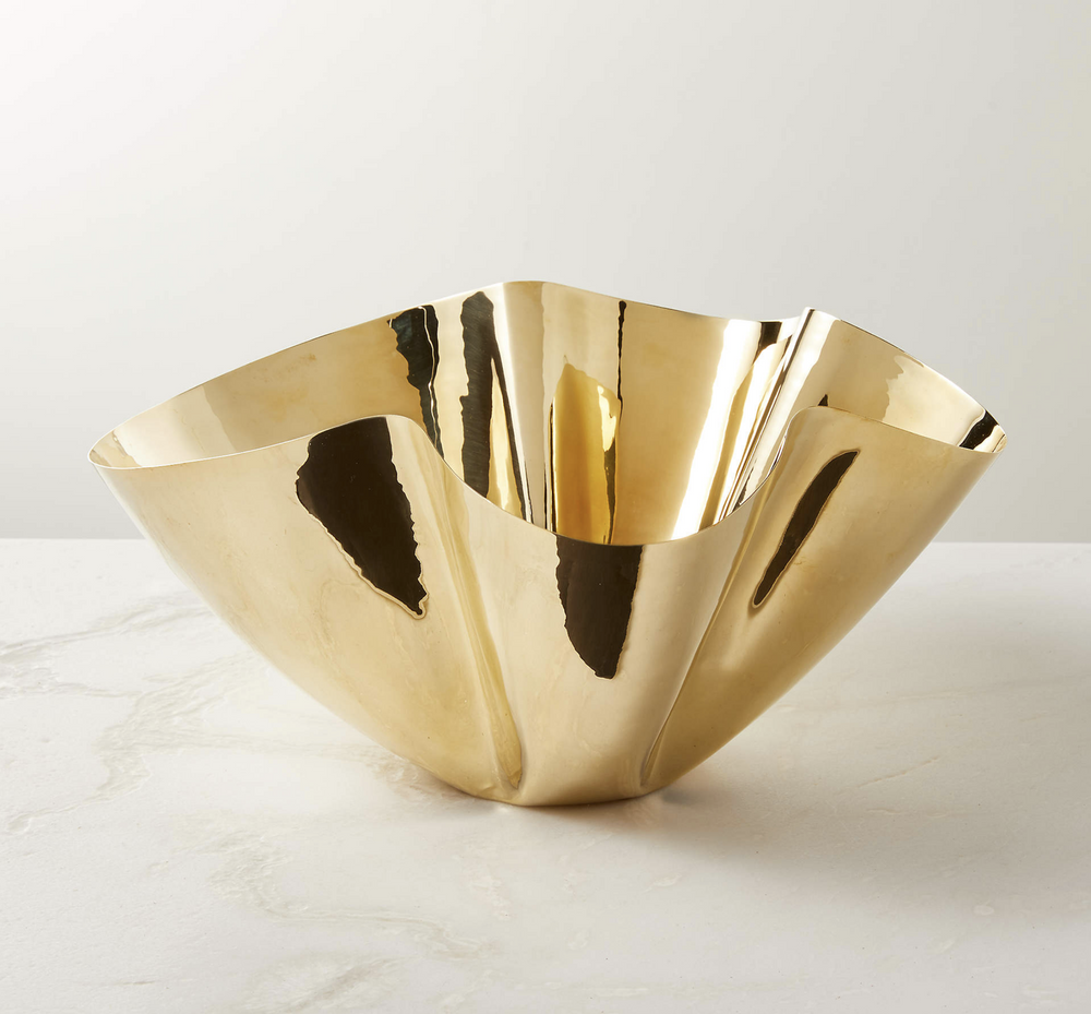 ADORN BRASS ABSTRACT BOWL