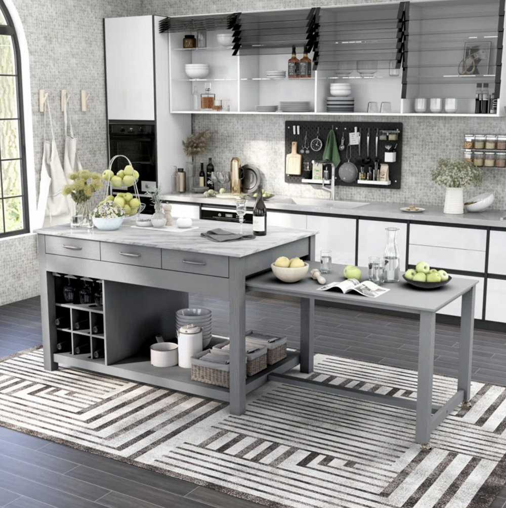 Storage Solutions: Trendy Kitchen Islands with Space-Savvy Cabinets