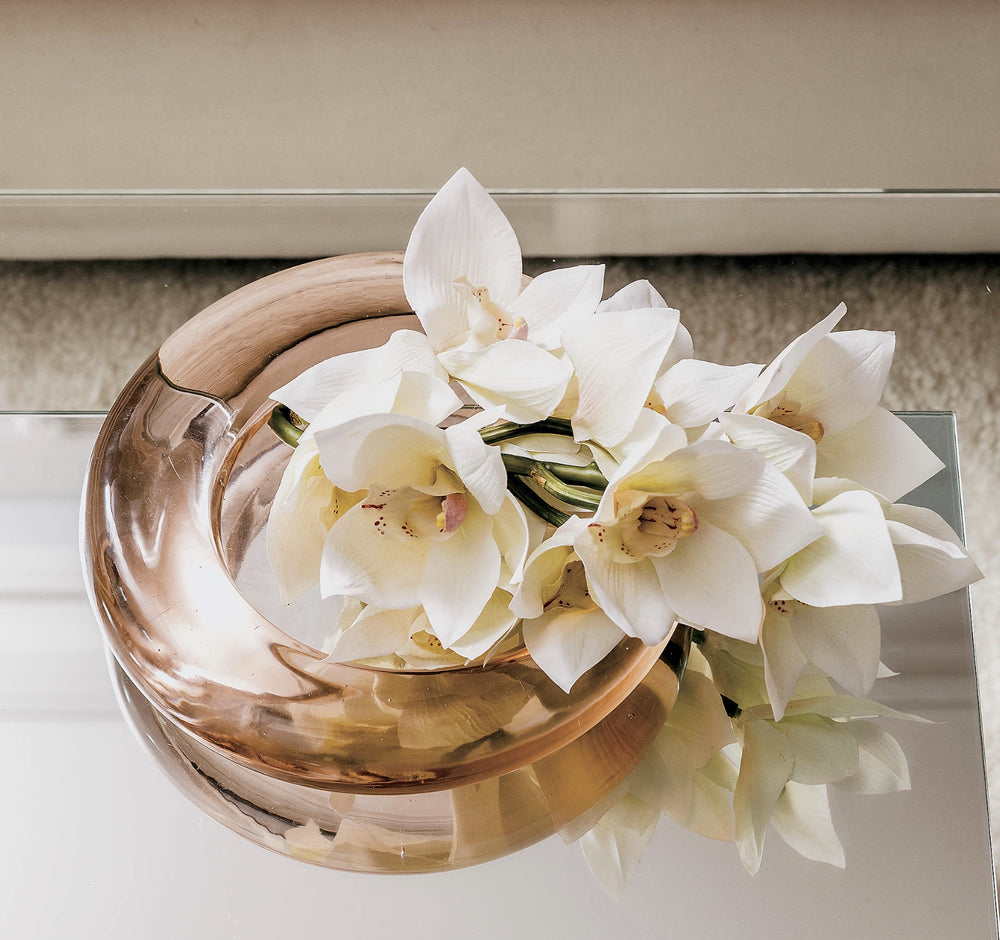 Bangle Dirty Rose Glass Decorative Bowl 