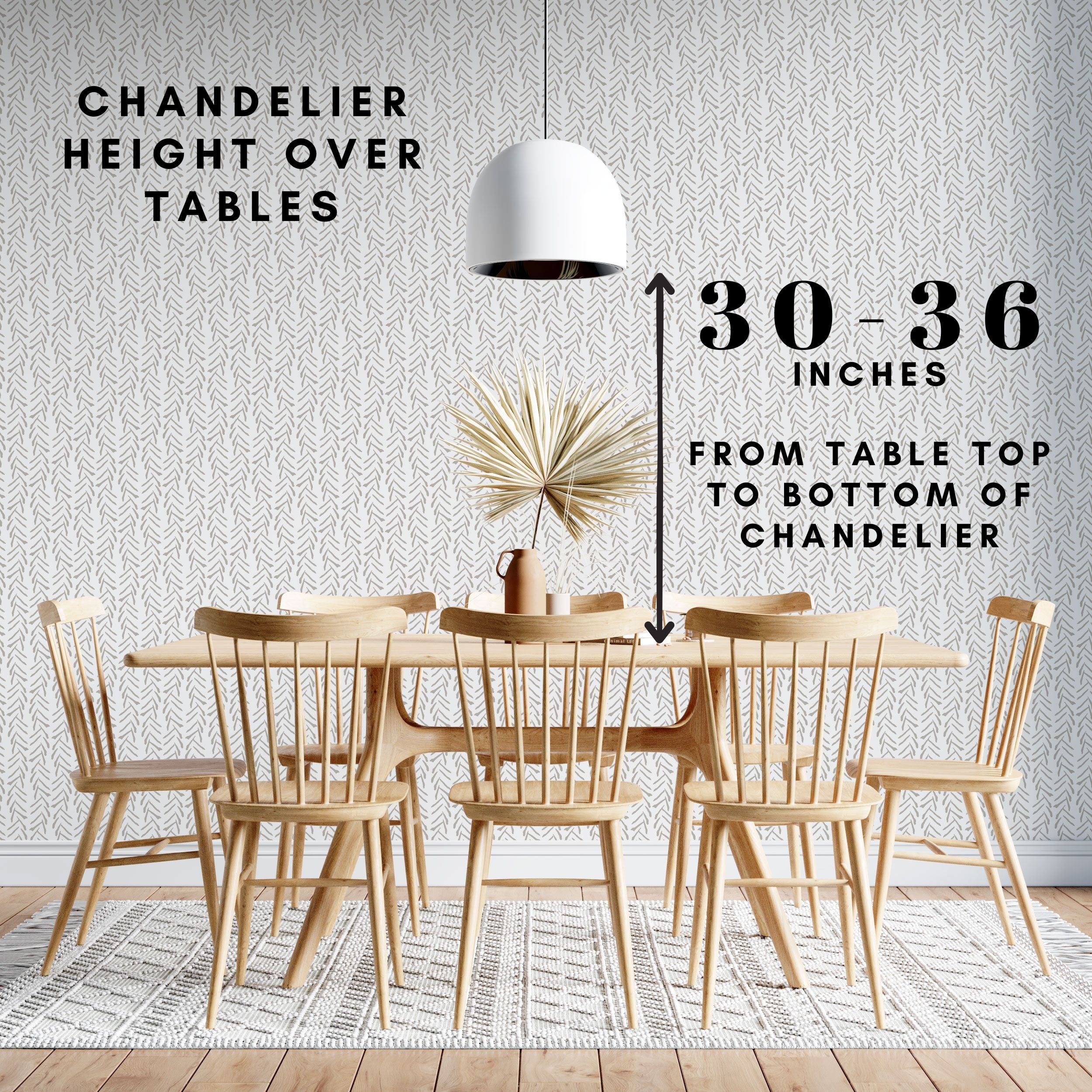 Dining Room Light Fixture To Table Height Infographic