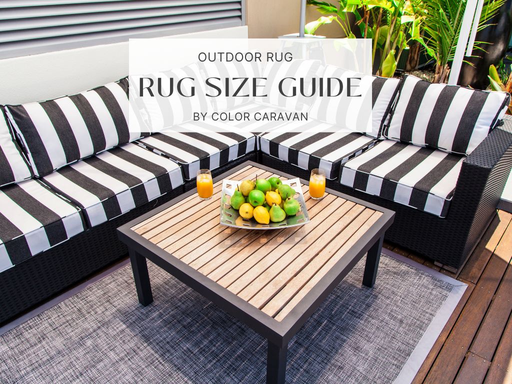 Easy Outdoor Rug Size Guide with Infographics by Color Caravan