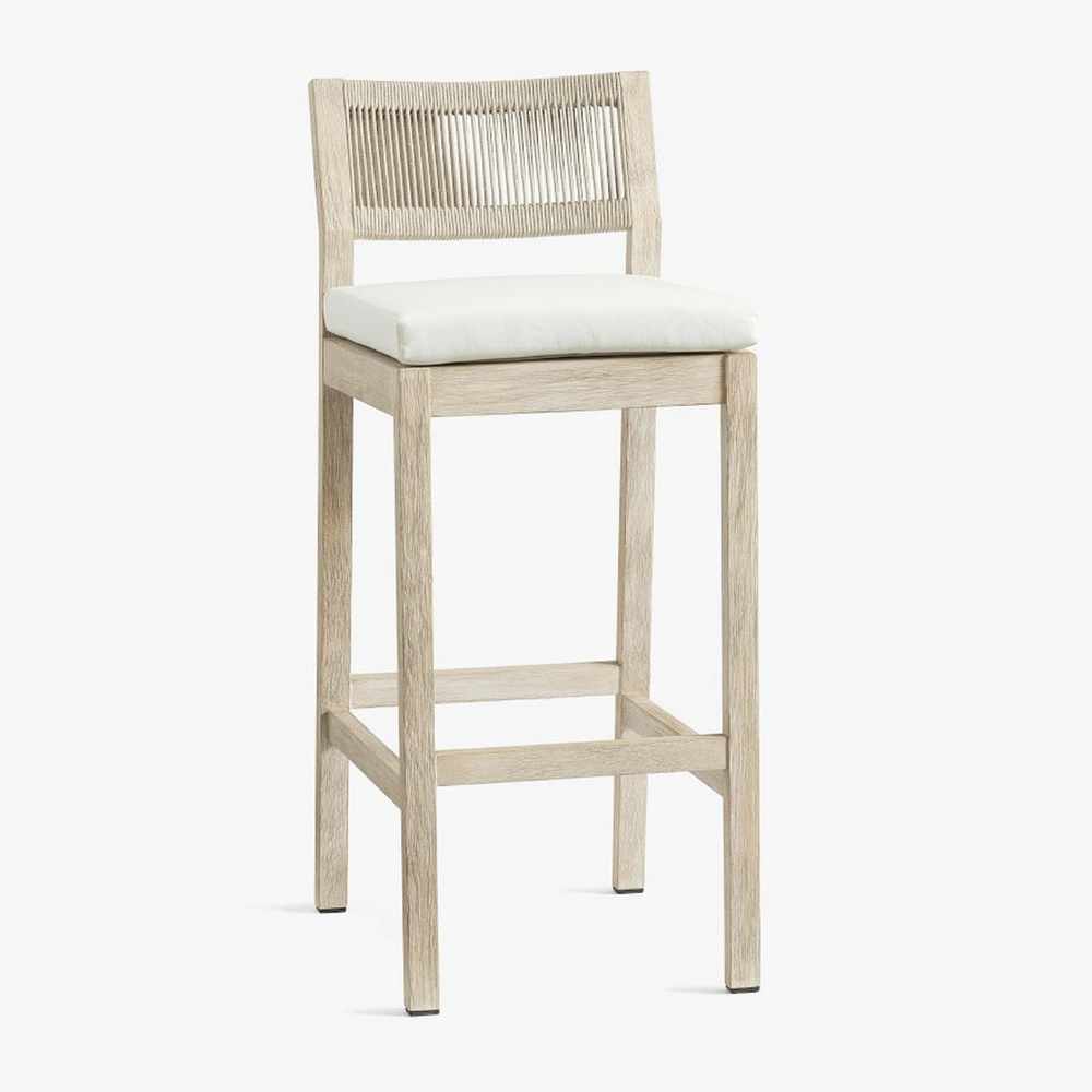 Indio Coastal FSC® Mahogany & Rope Outdoor Barstool