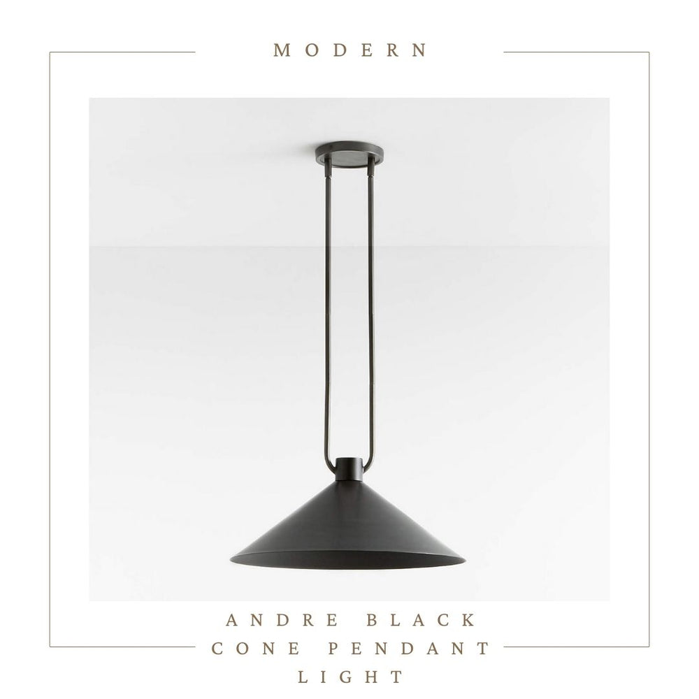Andre Black Cone Pendant Light