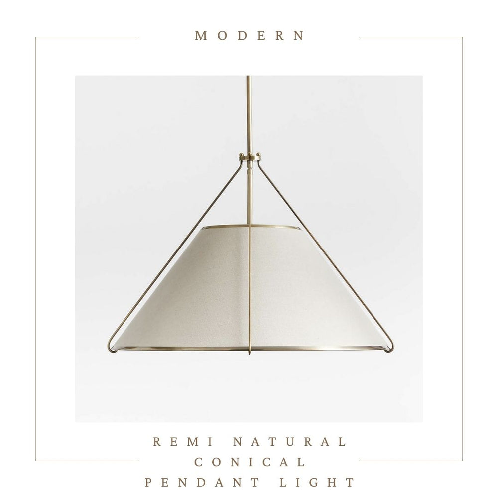 Remi Natural Conical Pendant Light