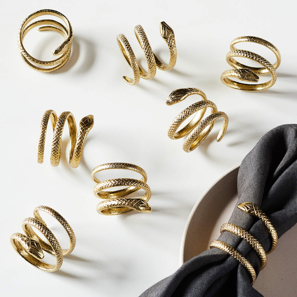 Slink Gold Napkin Rings