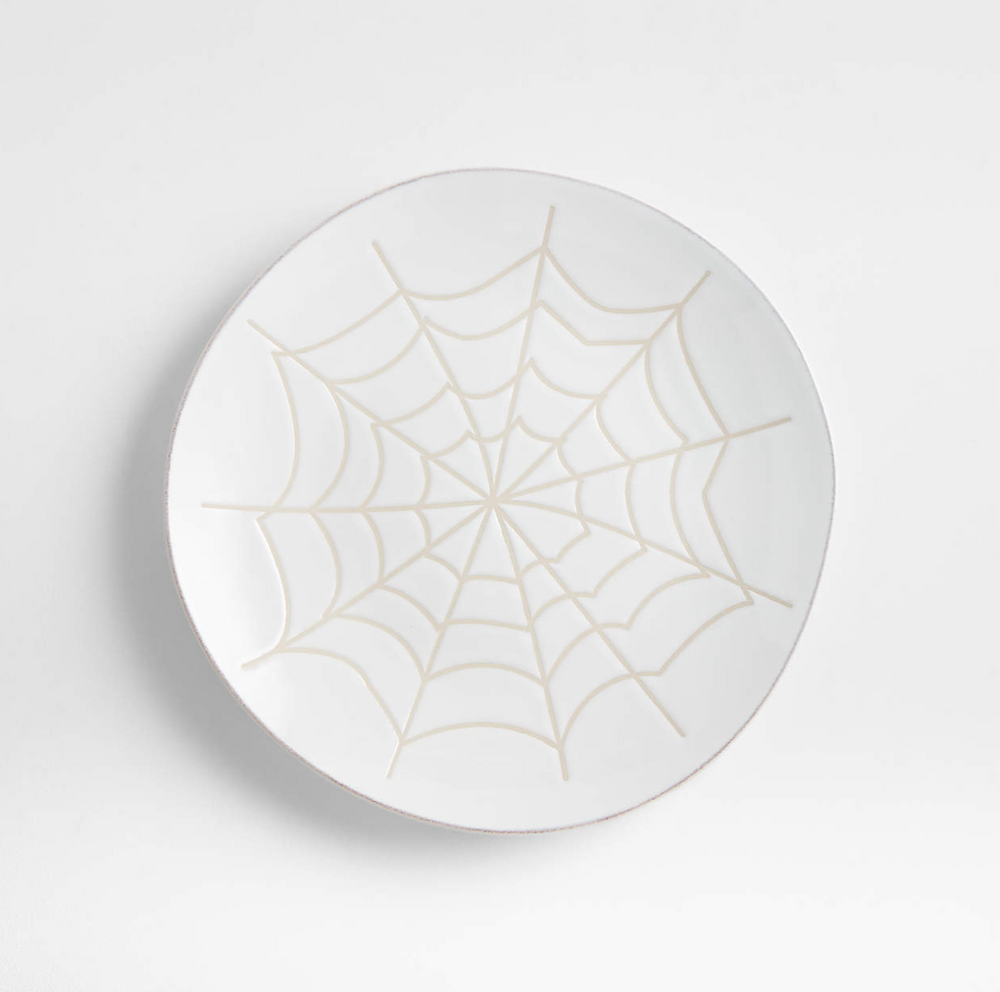 Spiderweb Halloween Salad Plate